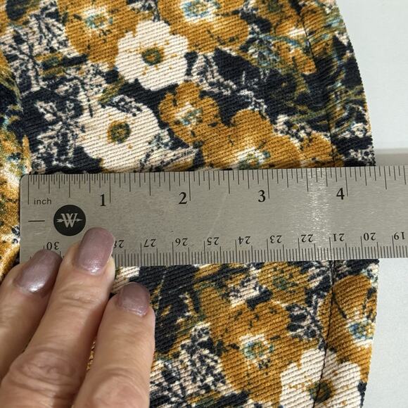 Anthropologie Corduroy Floral Print Bucket Hat Wide Wired Brim Sun Boho NWT - Picture 7 of 9